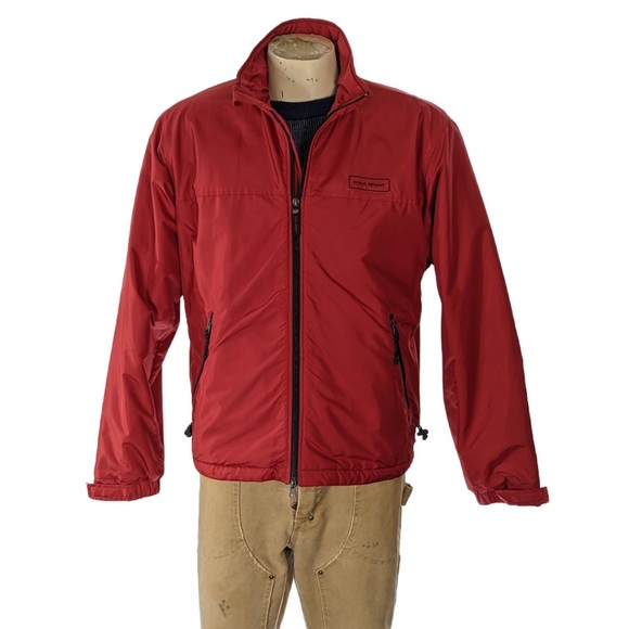 VINTAGE!! Polo Sport Ralph Lauren Y2K Men's XL Red Fleece Lined Jacket - Picture 1 of 14
